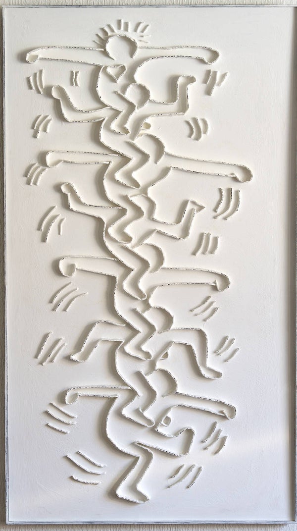 Pop art painting Keith Haring nr 2 White painting AJArt