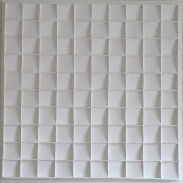 Medium size abstract white painting AJArt