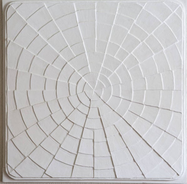 White circle in a square AJArt