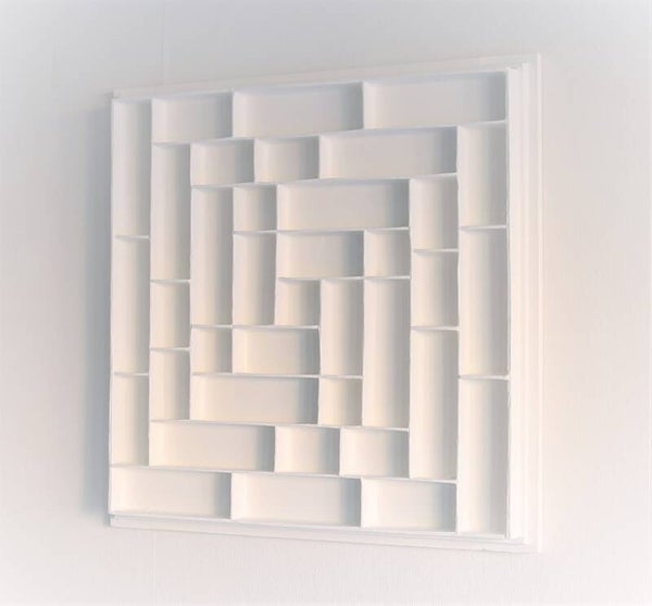 White minimalist 3d painting M78 AJArt