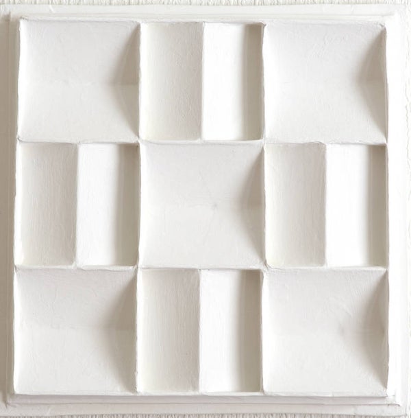 Small white abstract 3d painting AJArt  S11