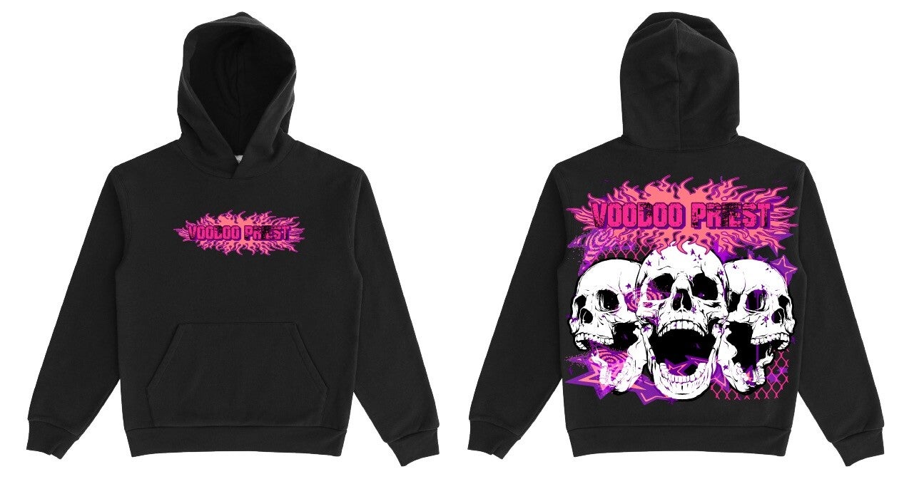Voodoo Priest Skull Hoodie