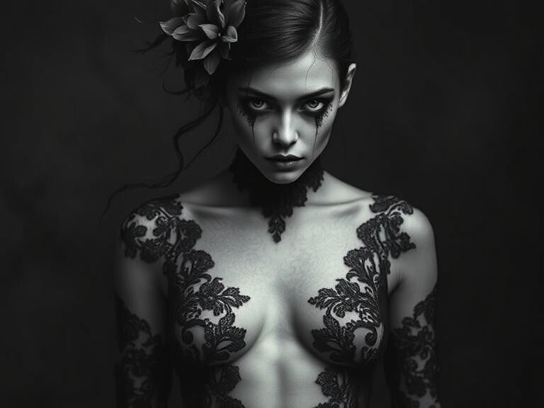 In Lace and Pearls. (Eerie)