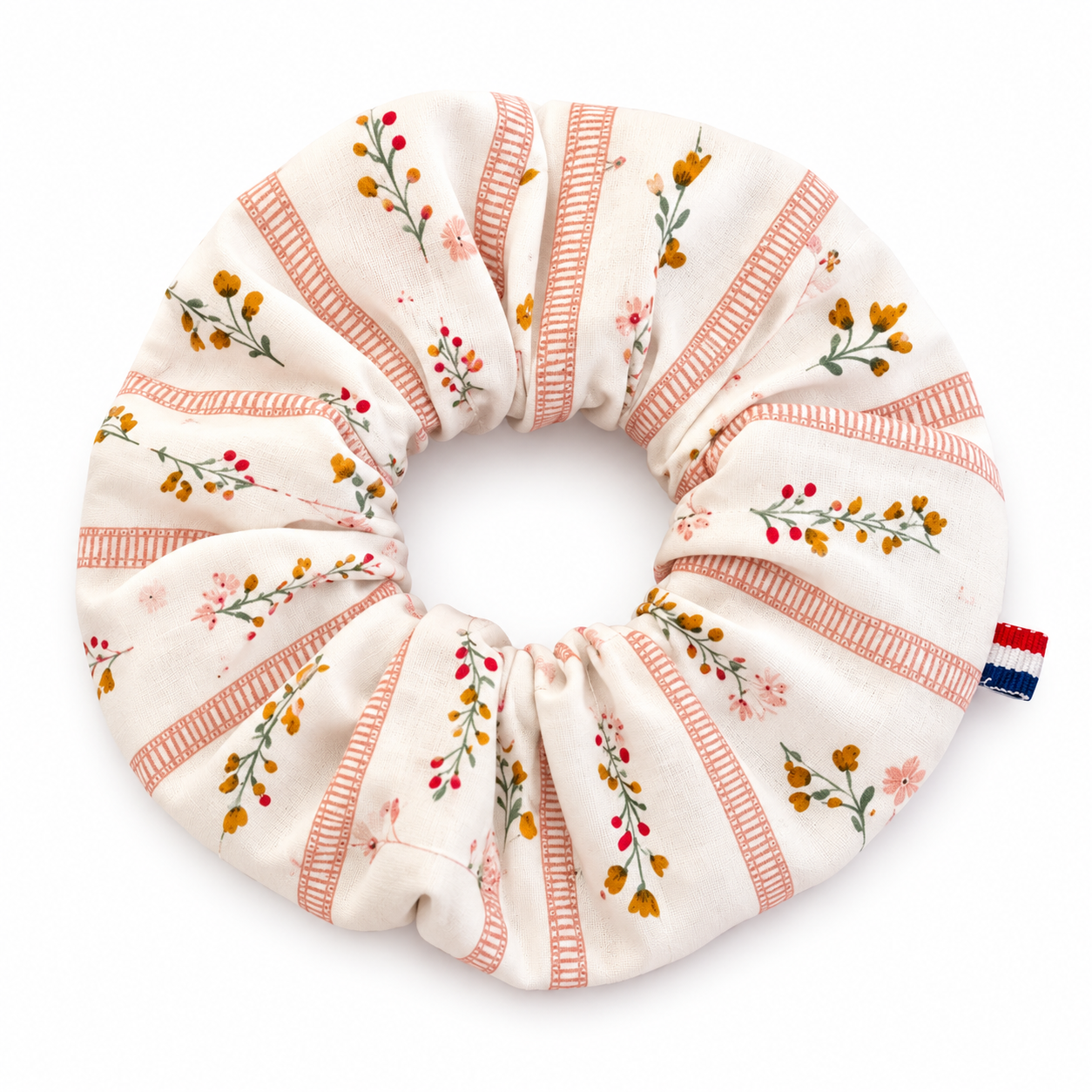Chouchou imprimé floral doux