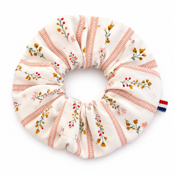 Chouchou imprimé floral doux