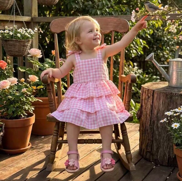 🌸 Robe d'été à carreaux vichy