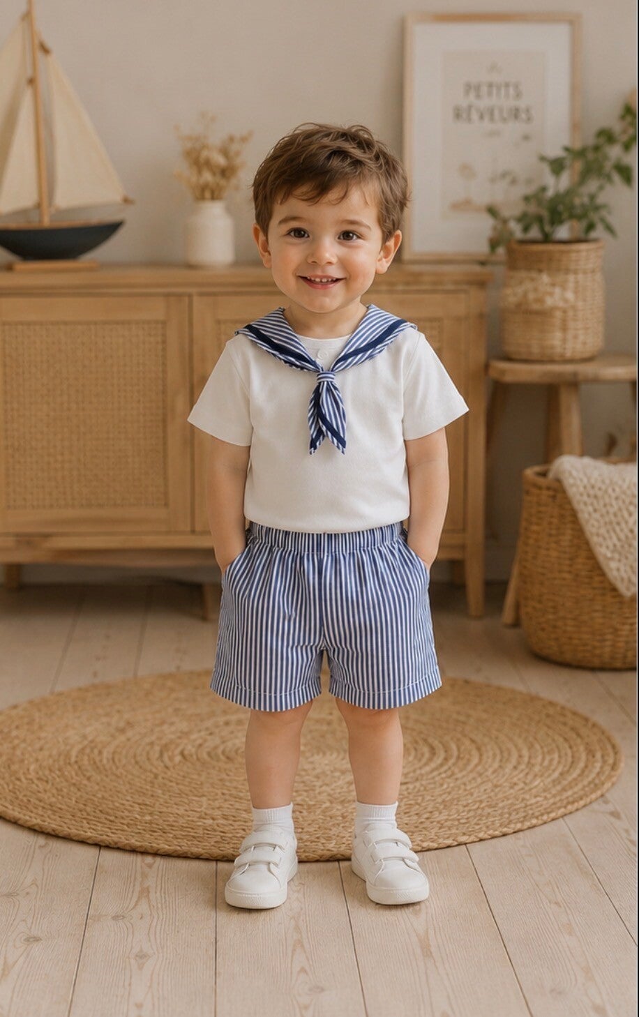 ⚓ Ensemble Marin Louis – Haut & Short
