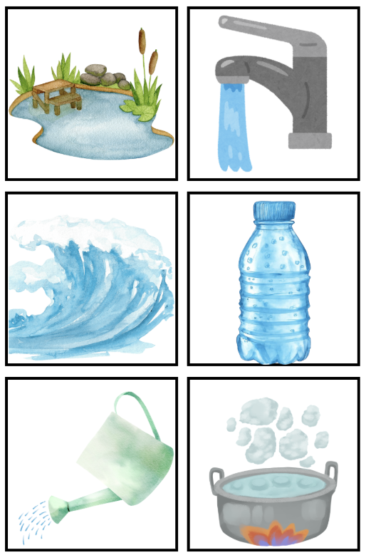 Leg werkje water, ijs, damp