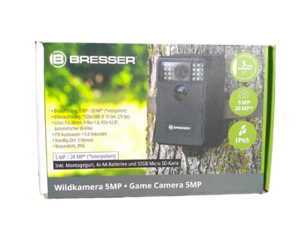 Bresser Wildkamera 5 MP Full-HD PIR-Bewegungssensor