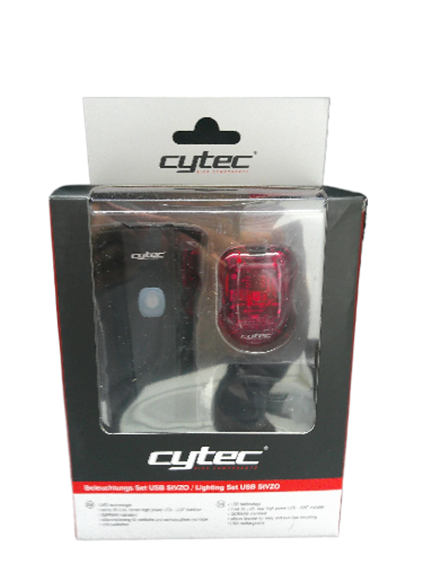 CYTEC Hochwertiges Fahrradlicht-Set mit 35 Lux – USB-aufladbar, StVZO-zugelassen