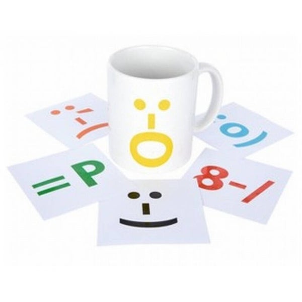 Mok met smiley sticker