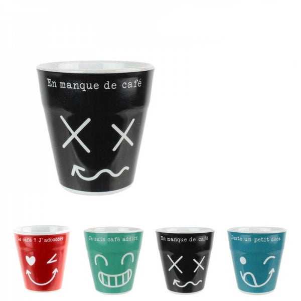 keramische espresso cup stemming set van 4
