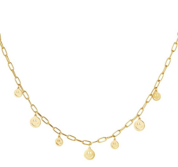 smiley chain ketting