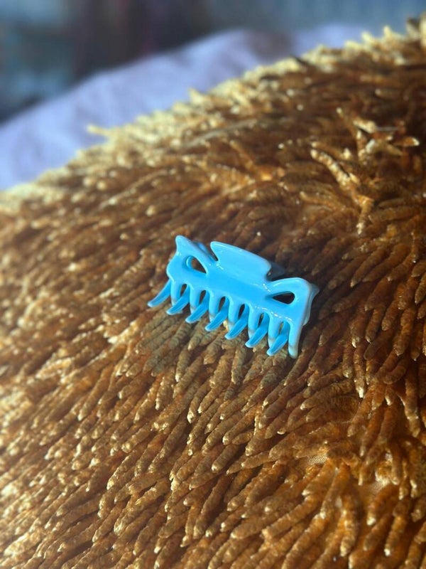 blauw mini haar klip