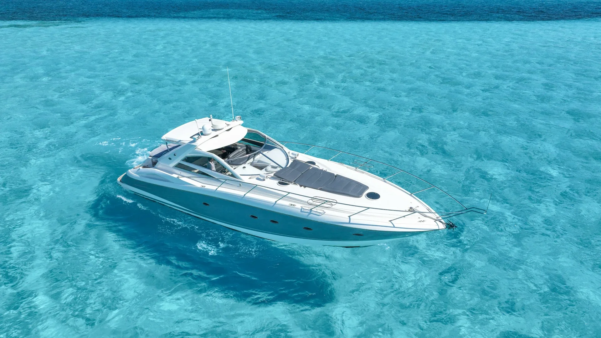 Luxury yacht style sunset in Cancun