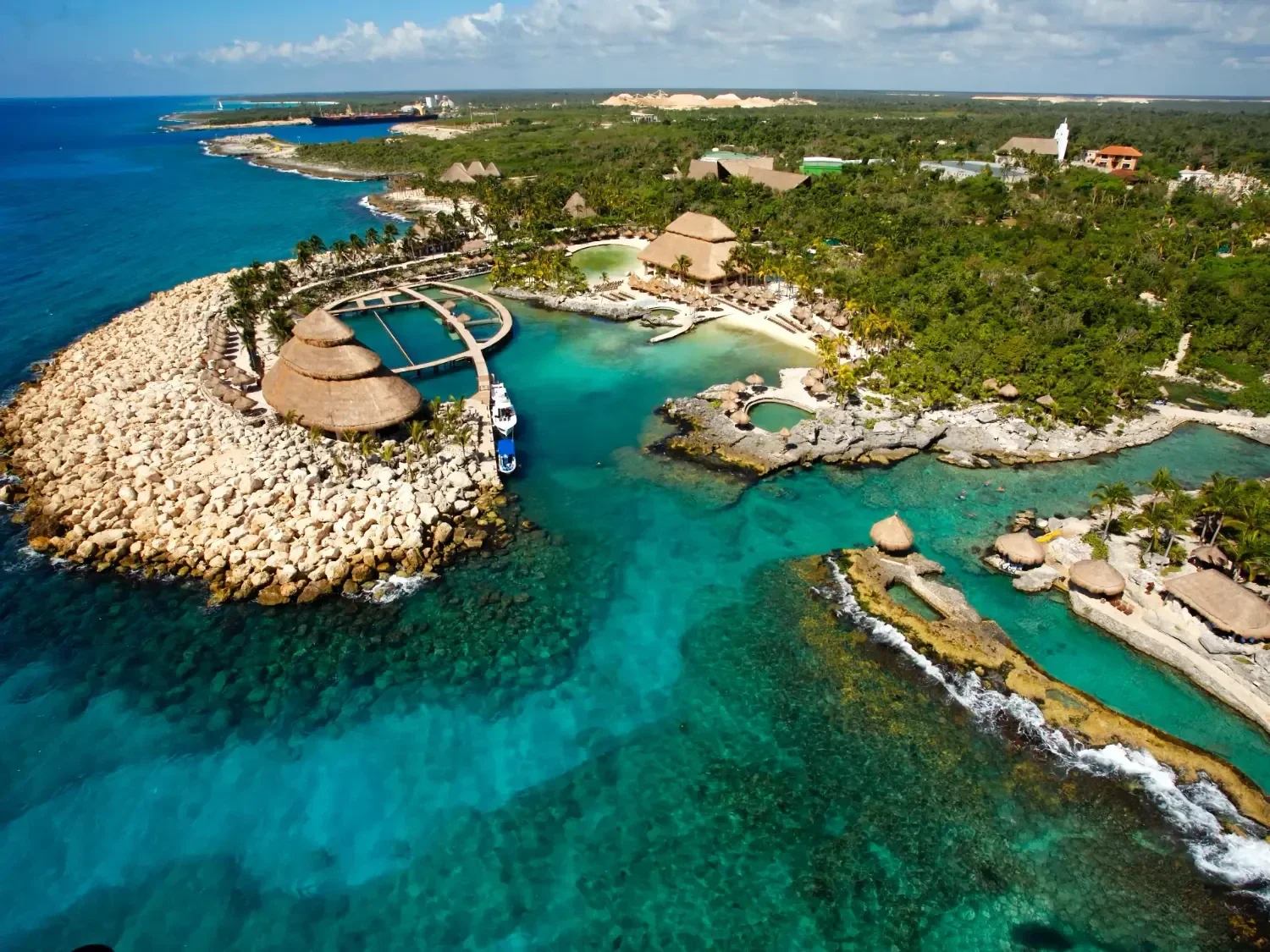 Xcaret Park dolphin swim adventure
