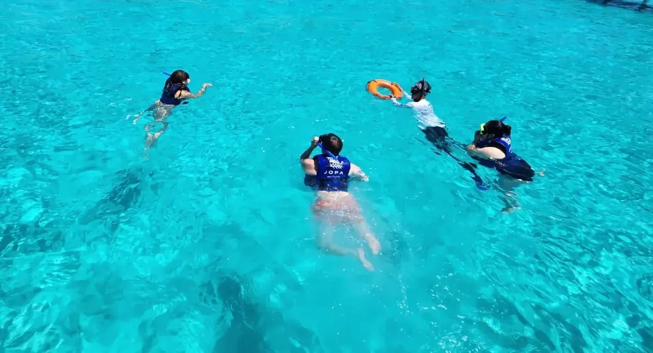 Family snorkeling