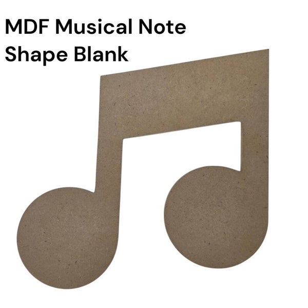 MDF Wooden MUSICAL NOTE Craft Blank Shapes for Crafting Unfinished Craft Supplies