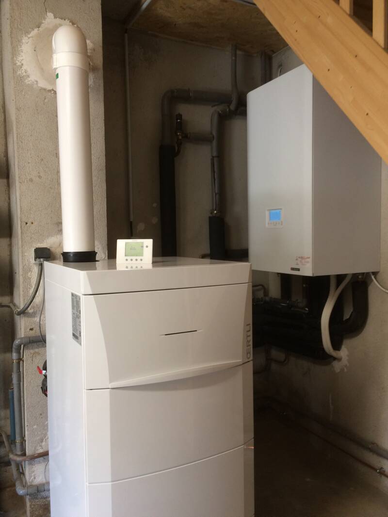 CHAUDIERE FIOUL AVEC RELEVE POMPE A CHALEURLEVE 