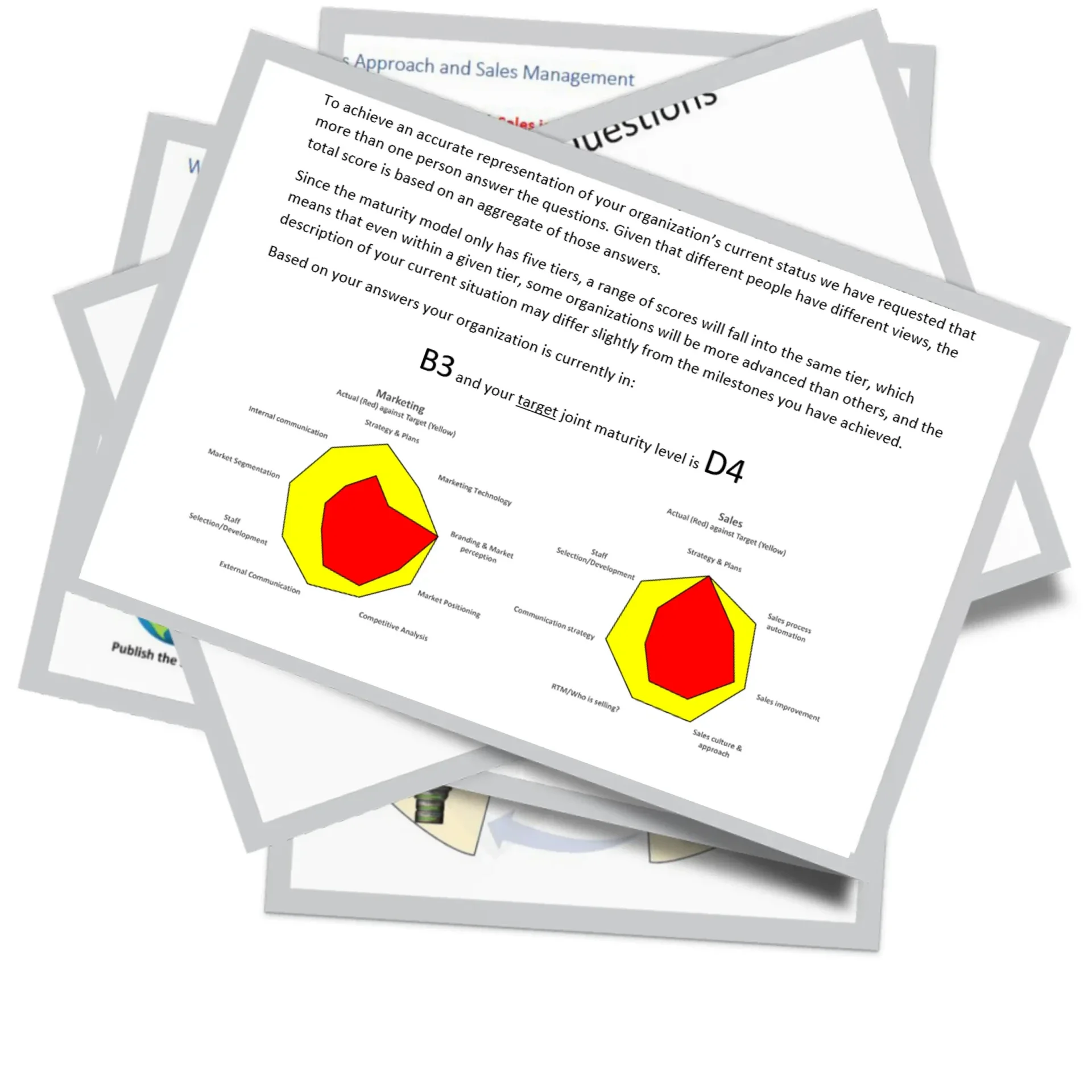 Spider Charts show where yor Sales and Marketing are strong and where they are weak