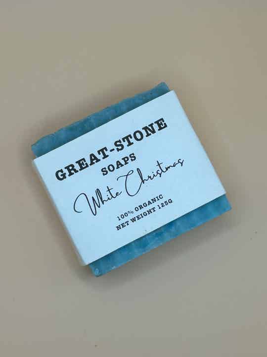 White Christmas soap