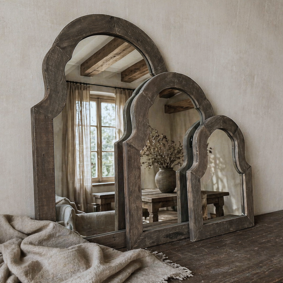Decoratie - spiegels in driftwood