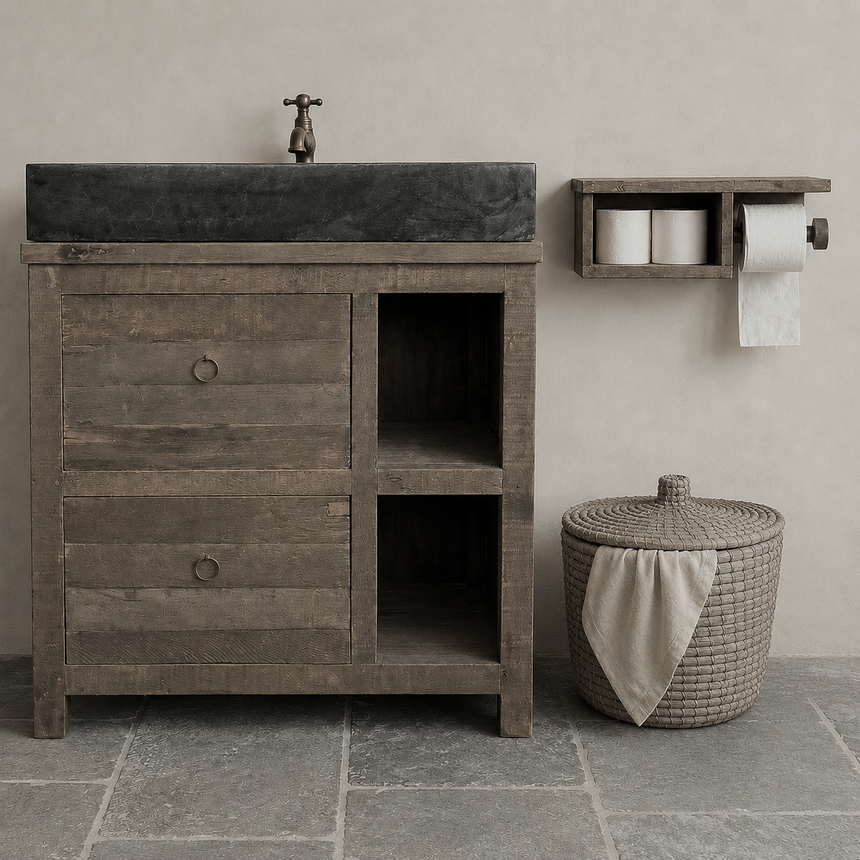 badkamer toilet in driftwood