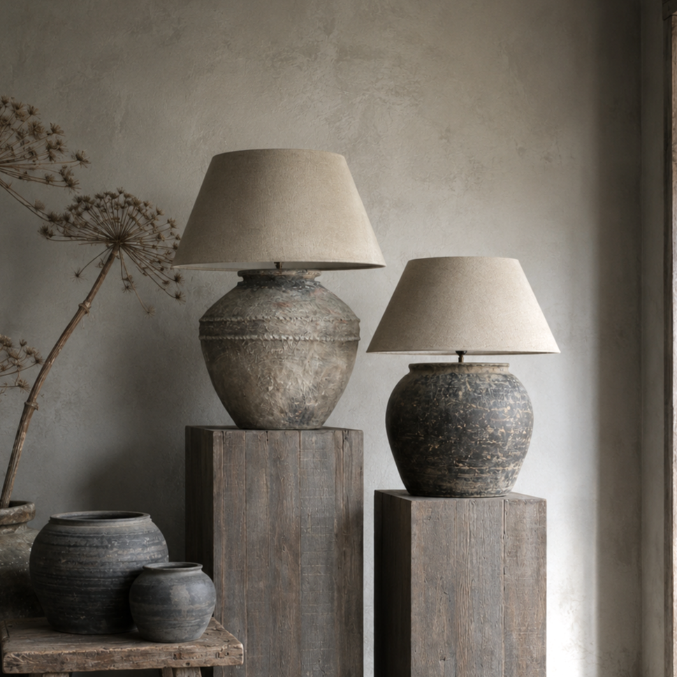 oude kruiken als lamp