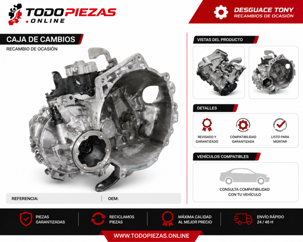 Caja De Cambios Volkswagen Golf IV 1.9 TDI ALH 90CV Año 1998-2004 Ref EGR