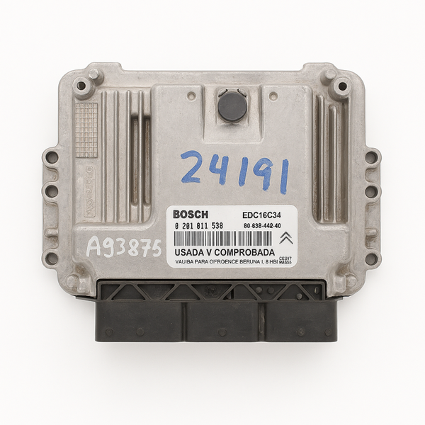 Centralita Motor Citroën C5 Berlina 1.6 HDi 16V FAP 80 kW (2004–2010), Referencia 9664257580