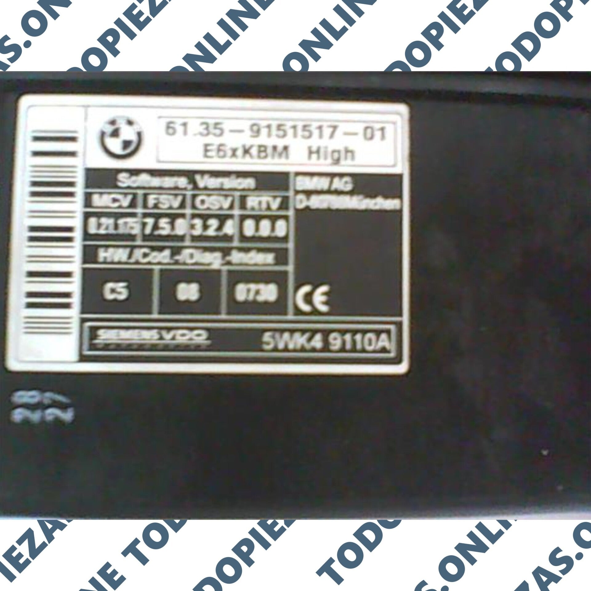 Módulo Control de Confort BMW OEM: 61359176069