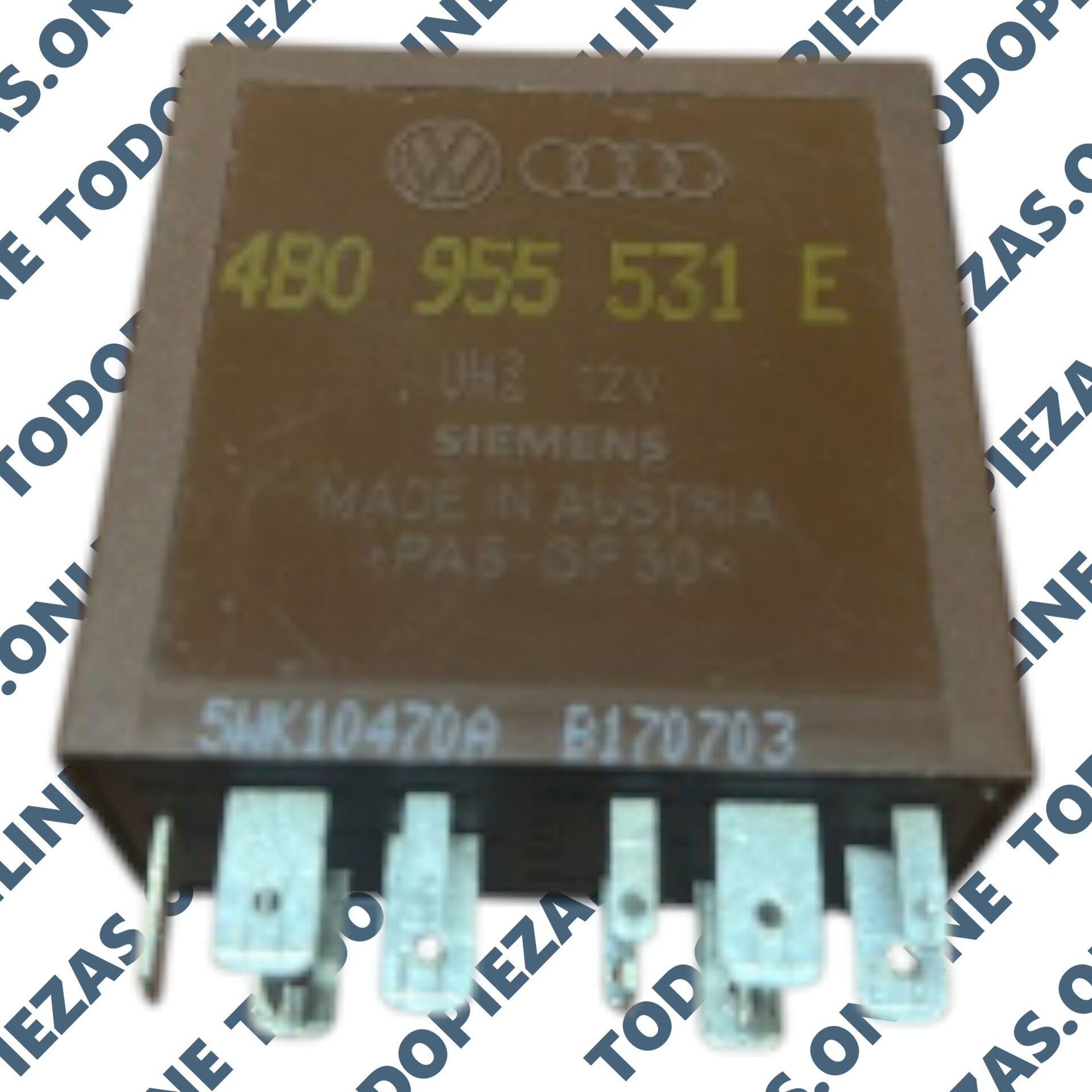 Relé de Control Limpiaparabrisas / Lavafaros 12V Siemens OEM: 4B0955531E
