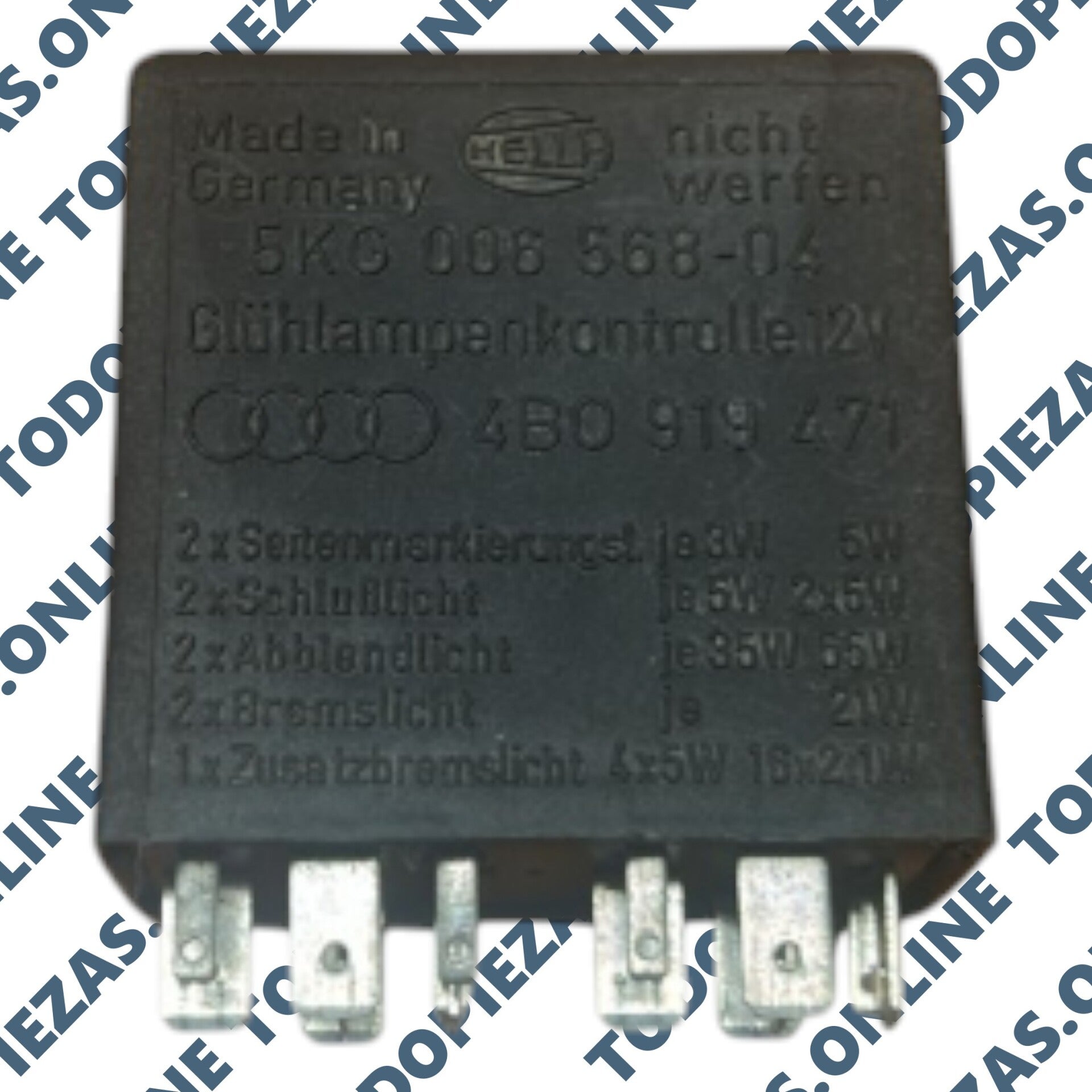 Relé de control de bombillas / Check control 12V Hella OEM: 5GK006568-04