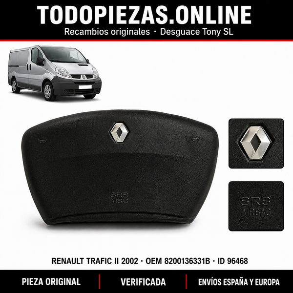 Airbag de volante Renault Trafic II 2002 OEM: 8200136331B