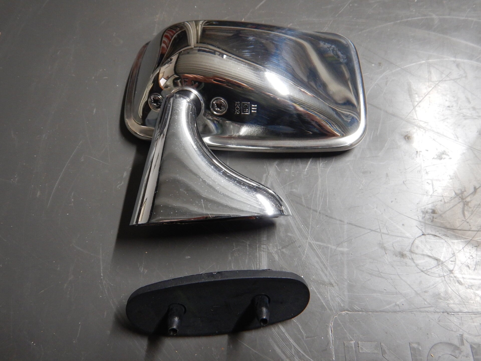 Door Mirror, flat, stainless steel, LH  GAM259X