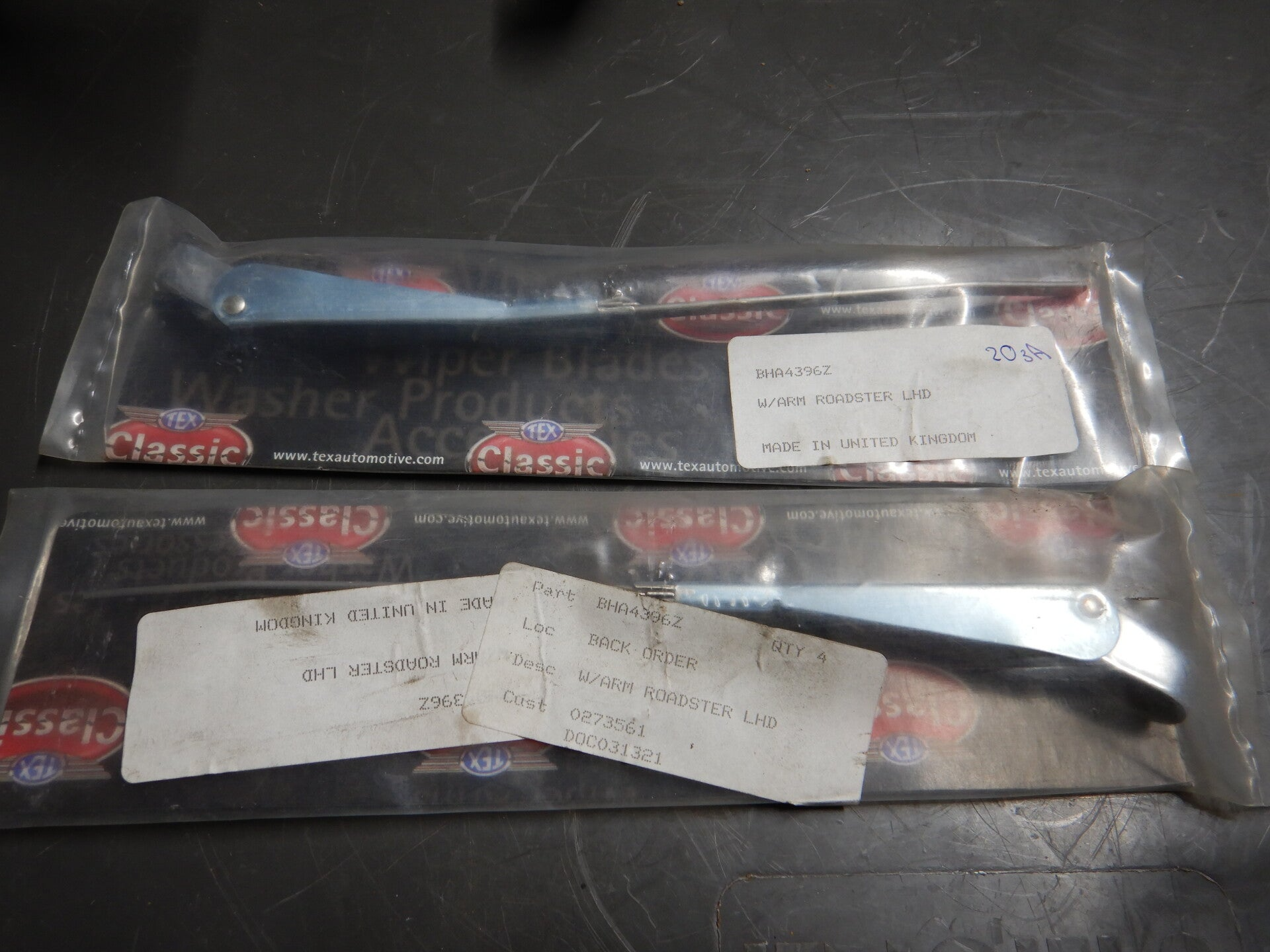 Wiper Arm, chrome, LHD  BHA4396