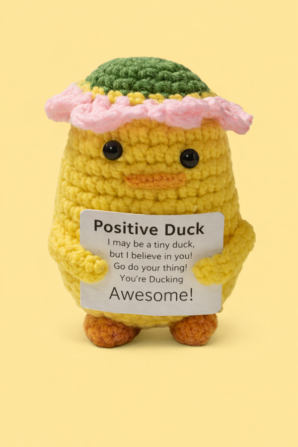 Positive Duck - Positieve Eend met hoedje 8cm