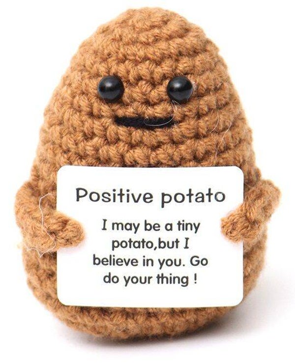 Positive Potato - Positieve Aardappel Bruin 7cm