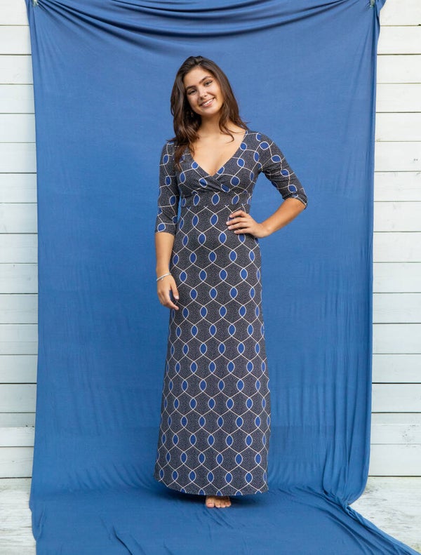 Petri Jurk Maxi Rombos azules