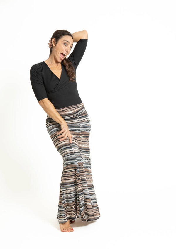 Forastera Rok Grijs Rayas