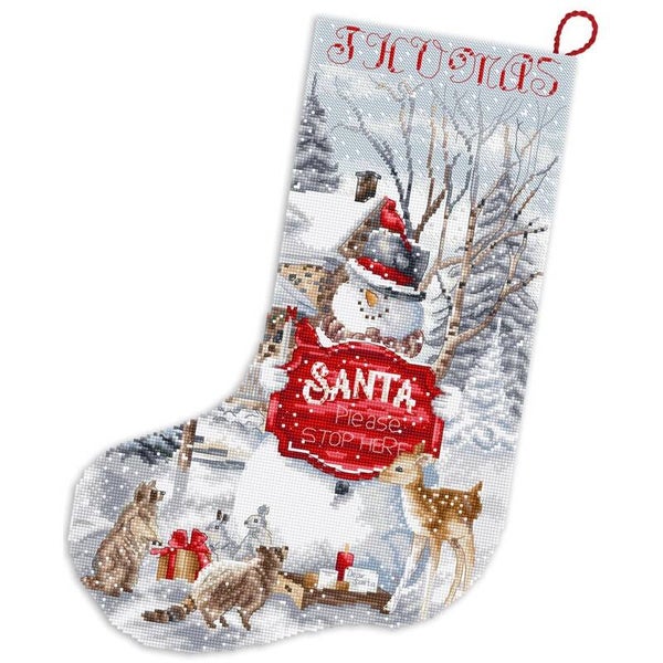 Please Stop Here Stocking - Leti Stitch