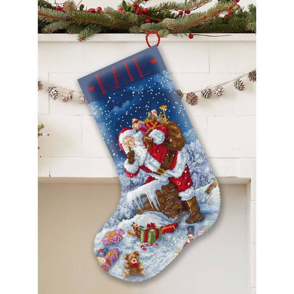 Silent Night Gift Stocking - Leti Stitch