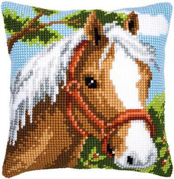 Kruissteekkussen kit Paard