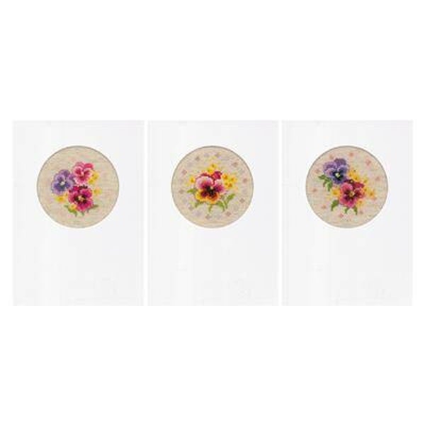 WENSKAART KIT VIOOLTJES SET VAN 3