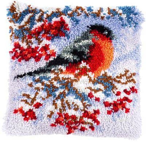 Knoopkussen kit Goudvink in winter