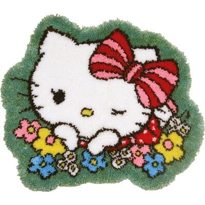 Knoopvormtapijt kit Hello Kitty Flower Cuteness