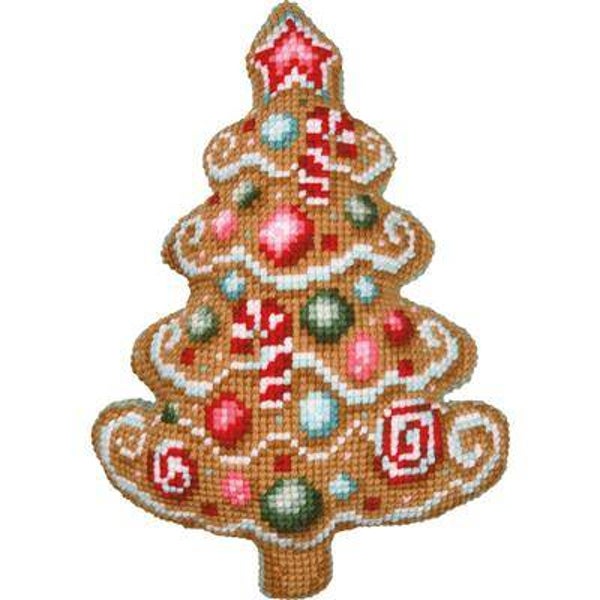 KRUISSTEEKVORMKUSSEN KIT MET RUG CHRISTMAS TREE