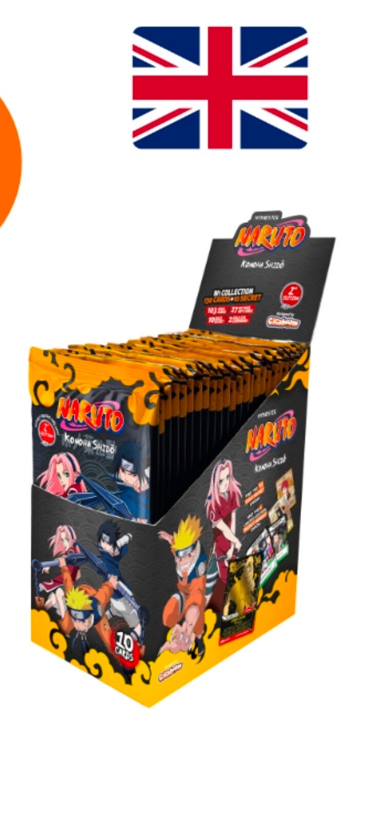 Naruto TCG: First set 2nd Edition Booster packs CDU 24 booster packs