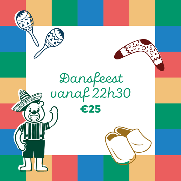 Zaterdagavond: dansfeest zonder etentje (vanaf 22u30)