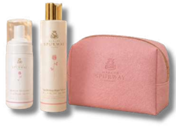 Reinigingsmelk + Mousse Rose De Mai + luxe tiolettas